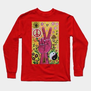 Peace vibes with flowers Long Sleeve T-Shirt